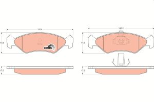 Placute frana MAZDA 121 III (JASM, JBSM) 1.3 benzina 50 cai TRW GDB1221