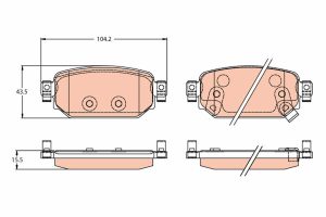 Placute frana MAZDA 3 (BM, BN) 1.5 D (BMLFS, BM4, BN4) diesel 105 cai TRW GDB2172
