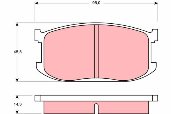 Placute frana MAZDA 323 II Hatchback (BD) 1.5 (BD69) benzina 72 cai TRW GDB252