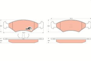 Placute frana MAZDA 121 III (JASM, JBSM) 1.25 benzina 75 cai TRW GDB255