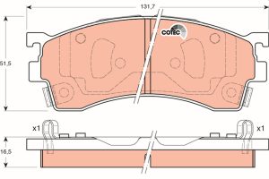 Placute frana MAZDA 323 F VI hatchback (BJ) 1.8 Astina (BJ10P) benzina 125 cai TRW GDB3192