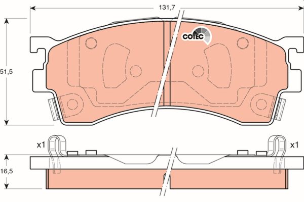 Placute frana MAZDA 323 F VI hatchback (BJ) 1.8 Astina (BJ10P) benzina 125 cai TRW GDB3192