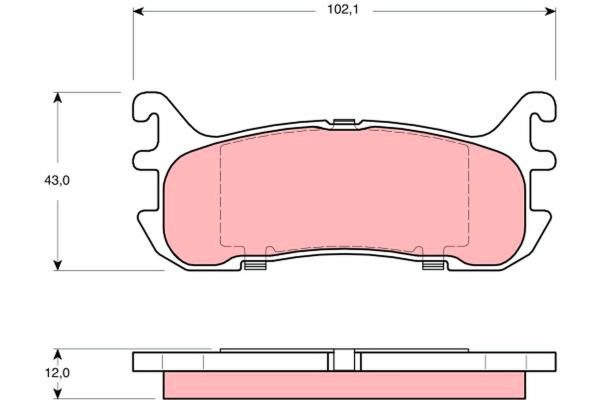 Placute frana MAZDA 323 F V (BA) 1.5 16V (BA11) benzina 88 cai TRW GDB3319