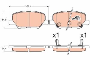 Placute frana MAZDA 6 limuzina (GJ, GL) 2.5 (GJ5FP, GL1032, GL1033) benzina 192 cai TRW GDB3583