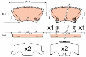 Placute frana MAZDA 3 limuzina (BM_, BN_) 1.5 D (BMLFP, BMLFS) diesel 105 cai TRW GDB3593