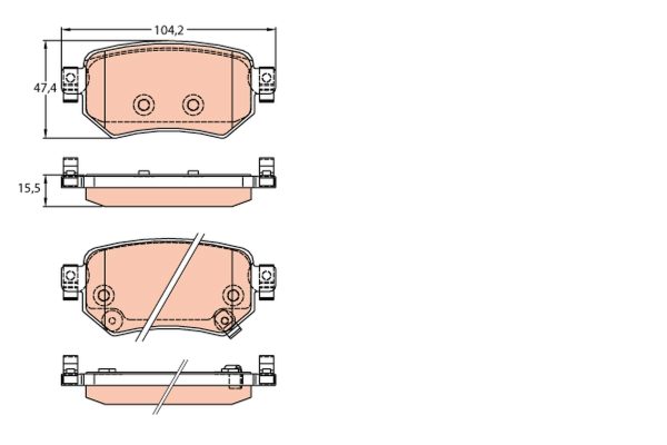 Placute frana MAZDA 6 caroserie inchisa/combi (GJ) 2.2 D diesel 175 cai TRW GDB3632