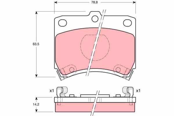 Placute frana MAZDA 121 I (DA) 1.5 benzina 76 cai TRW GDB773