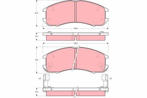 Placute frana MAZDA 626 III Hatchback (GD) 2.2 12V (GD102) benzina 115 cai TRW GDB981