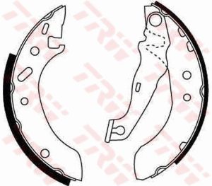 Set saboti frana MAZDA 121 III (JASM, JBSM) 1.25 benzina 75 cai TRW GS8611