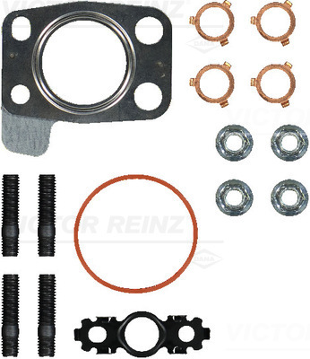 Set montaj turbocompresor MAZDA 2 (DE_, DH_) 1.6 MZ-CD diesel 95 cai VICTOR REINZ 04-10340-01