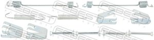 Set accesorii saboti frana parcare MAZDA 2 (DY) 1.2 (DY3W) benzina 75 cai FEBEST 0504-DYR