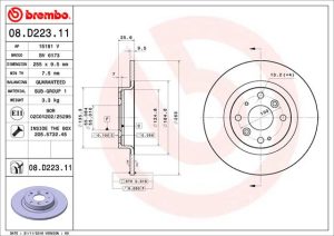 Disc frana MAZDA 2 hatchback (DL, DJ) 1.5 SKYACTIV-G (DJLFS) benzina 115 cai BREMBO 08.D223.11