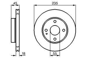 Disc frana MAZDA 323 S IV (BG) 1.7 D (BG7P) diesel 56 cai BOSCH 0 986 478 241