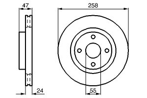 Disc frana MAZDA 323 F VI hatchback (BJ) 1.8 Astina (BJ10P) benzina 125 cai BOSCH 0 986 478 989