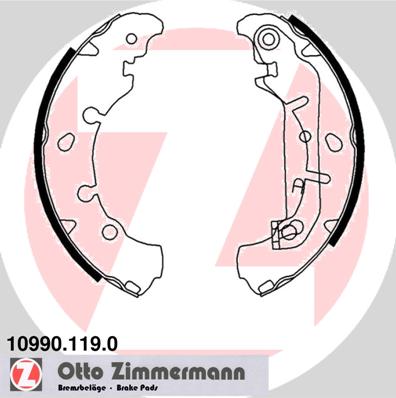 Set saboti frana MAZDA 2 (DY) 1.2 (DY3W) benzina 75 cai ZIMMERMANN 10990.119.0
