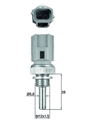 Senzor temperatura lichid de racire MAZDA 323 F VI hatchback (BJ) 1.5 16V (BJ5W) benzina 88 cai MAHLE ORIGINAL TSE 27