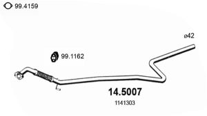 Racord evacuare MAZDA 2 (DY) 1.2 (DY3W) benzina 75 cai ASSO 14.5007