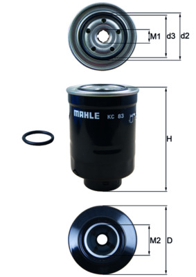 Filtru combustibil MAZDA 3 Caseta/ Hatchback (BM) 2.2 D diesel 150 cai MAHLE ORIGINAL KC 83D