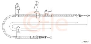 Cablu frana de parcare MAZDA 5 (CW) 1.8 MZR benzina 116 cai COFLE 17.0585