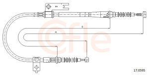 Cablu frana de parcare MAZDA 323 F VI hatchback (BJ) 1.5 16V (BJ5W) benzina 88 cai COFLE 17.0595