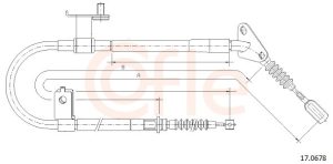 Cablu frana de parcare MAZDA 323 S V (BA) 1.5 16V (BA11) benzina 88 cai COFLE 17.0678