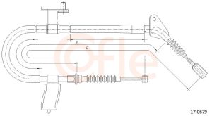 Cablu frana de parcare MAZDA 323 P V (BA) 1.5 16V benzina 88 cai COFLE 17.0679