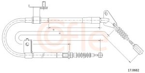 Cablu frana de parcare MAZDA 323 F V (BA) 1.5 16V (BA11) benzina 88 cai COFLE 17.0682