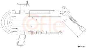 Cablu frana de parcare MAZDA 323 P V (BA) 1.5 16V benzina 88 cai COFLE 17.0683