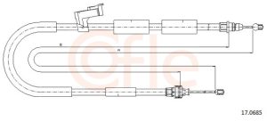 Cablu frana de parcare MAZDA 3 limuzina (BK) 2.0 (BKEP) benzina 150 cai COFLE 17.0685