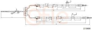 Cablu frana de parcare MAZDA 3 limuzina (BL) 2.2 MZR CD (BL10) diesel 150 cai COFLE 17.0690