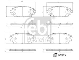 Placute frana MAZDA 3 hatchback (BP) 2.0 SKYACTIV-G (BP5H, BP6H) benzina 150 cai FEBI BILSTEIN 179955