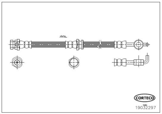 Furtun frana MAZDA 323 F V (BA) 1.5 16V (BA11) benzina 88 cai CORTECO 19032297