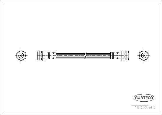 Furtun frana MAZDA 323 F VI hatchback (BJ) 1.6 (BJ10M) benzina 95 cai CORTECO 19032340