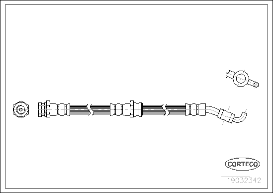 Furtun frana MAZDA 121 II (DB) 1.3 16V (DB3PA) benzina 53 cai CORTECO 19032342