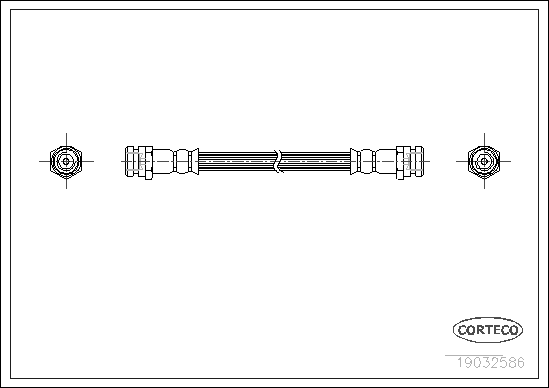Furtun frana MAZDA 323 S V (BA) 1.5 16V (BA11) benzina 88 cai CORTECO 19032586