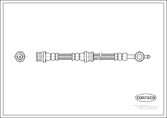 Furtun frana MAZDA 323 F VI hatchback (BJ) 1.6 (BJ10M) benzina 95 cai CORTECO 19032923