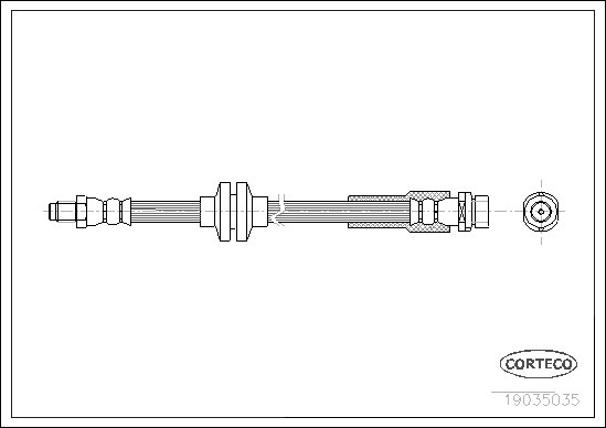 Furtun frana MAZDA 3 (BK) 2.3 MZR (BK3P) benzina 156 cai CORTECO 19035035