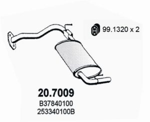 Toba esapament finala MAZDA 323 F V (BA) 1.5 16V (BA11) benzina 88 cai ASSO 20.7009