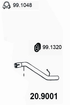 Racord evacuare MAZDA 3 (BL) 1.6 MZR (BL14) benzina 105 cai ASSO 20.9001