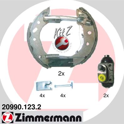 Set saboti frana MAZDA 121 III (JASM, JBSM) 1.25 benzina 75 cai ZIMMERMANN 20990.123.2