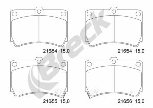 Placute frana MAZDA 121 II (DB) 1.3 16V (DB3PA) benzina 53 cai BRECK 21654 00 702 10