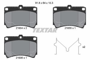 Placute frana MAZDA 323 C IV (BG) 1.7 D (BG7S) diesel 56 cai TEXTAR 2165404