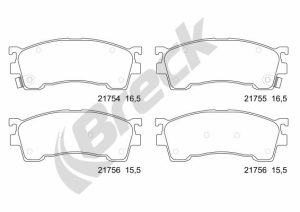 Placute frana MAZDA 323 S VI limuzina (BJ) 1.8 Protege (BJ10M) benzina 125 cai BRECK 21755 00 701 10