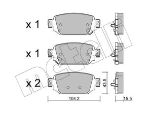 Placute frana MAZDA 3 limuzina (BM_, BN_) 1.5 D (BMLFP, BMLFS) diesel 105 cai METELLI 22-1238-0