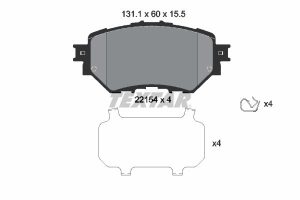 Placute frana MAZDA 3 limuzina (BM_, BN_) 1.5 D (BMLFP, BMLFS) diesel 105 cai TEXTAR 2215401
