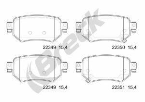 Placute frana MAZDA 6 limuzina (GJ, GL) 2.5 (GJ5FP, GL1032, GL1033) benzina 190 cai BRECK 22349 00 704 00
