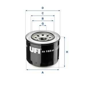 Filtru ulei MAZDA 323 III Station Wagon (BW) 1.7 D (BW7W) diesel 57 cai UFI 23.165.00