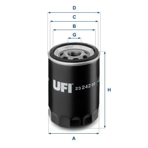 Filtru ulei MAZDA 121 III (JASM, JBSM) 1.8 TD diesel 75 cai UFI 23.242.00