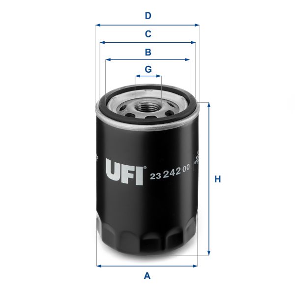 Filtru ulei MAZDA 121 III (JASM, JBSM) 1.8 TD diesel 75 cai UFI 23.242.00