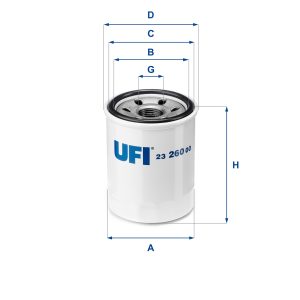 Filtru ulei MAZDA 626 III cupe (GD) 2.2 12V (GD102) benzina 115 cai UFI 23.260.00